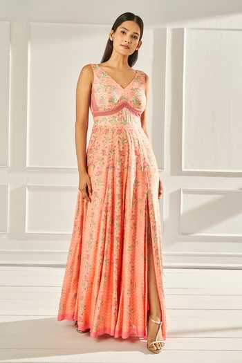 Buy Anita Dongre Isabella Floral Print Gown Online | Aza Fashion.