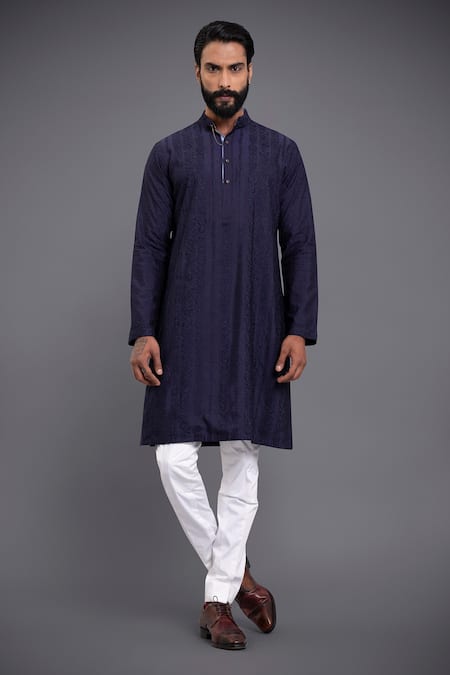 Raghavendra Rathore Jodhpur Linear Embroidered Kurta 