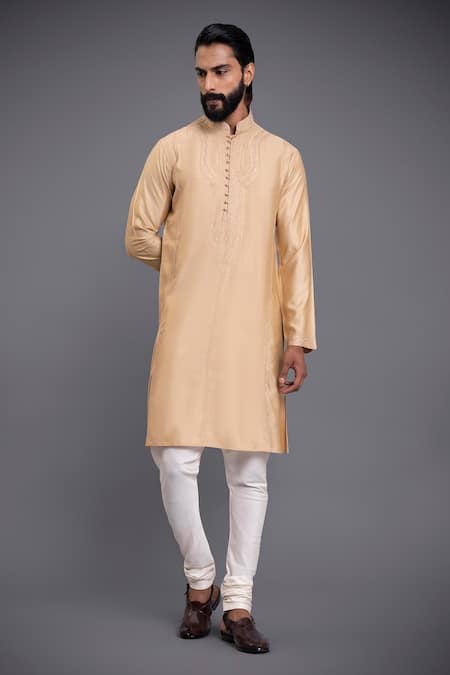 Raghavendra Rathore Jodhpur Aligarhi Embroidered Silk Kurta 