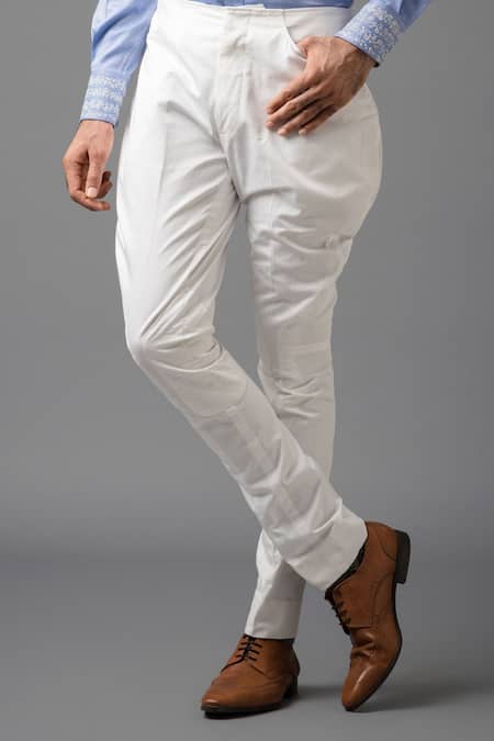 Raghavendra Rathore Jodhpur_Black Bandhgala Jacket - Silk, Jodhpuri Breeches - Cotton Plain Pintuck Set_Online_at_Aza_Fashions