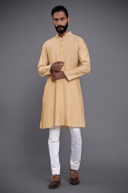 Raghavendra Rathore Jodhpur Silk Pintuck Kurta 