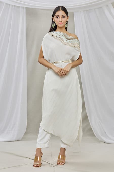 Ankur J Isdus Draped Cape & Pant Set 