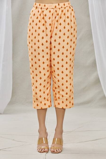 Shop Ankur J Peach Cotton Silk Embroidery Sequins V Neck Embellished Kaftan With Pant Online at Aza Fashions Shop_Ankur J_Peach Cotton Silk Embroidery Sequins V Neck Embellished Kaftan With Pant _Online_at_Aza_Fashions