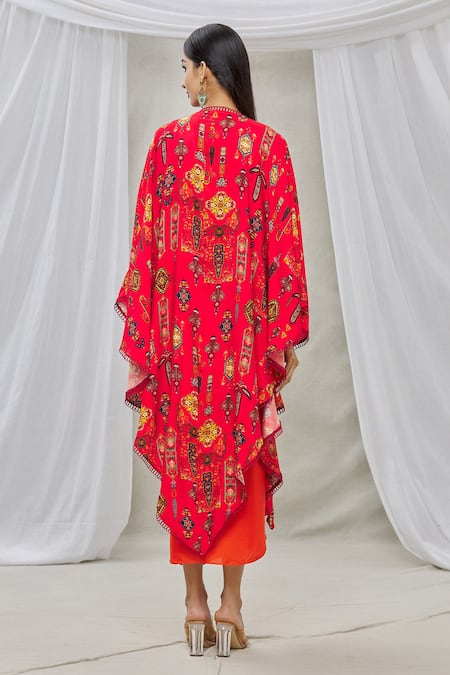 Shop Ankur J Red Bustier And Shrugcotton Silk Skirt Modal Satin Bead Asymmetric Shrug & Set at Aza Fashions Shop_Ankur J_Red Bustier And Shrugcotton Silk Skirt Modal Satin Bead Asymmetric Shrug & Set _at_Aza_Fashions