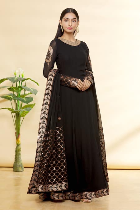 Rohini Bedi Silk Anarkali Set 