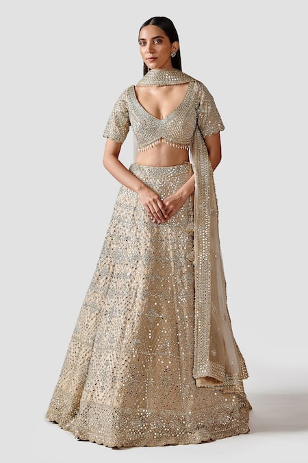 Swati Narula Heer Mirror Embroidered Bridal Lehenga Set 
