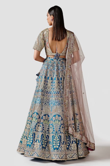 Swati Narula Laela Silk Banarasi Bridal Lehenga Set 