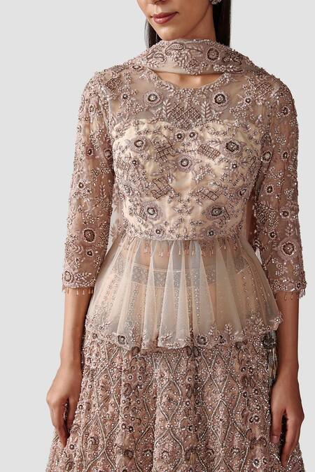 Shop Swati Narula Pink Lining Raw Silk Pearl, Pipe, Sequin, Soraya Embroidered Lehenga Set Online at Aza Fashions Shop_Swati Narula_Pink Lining Raw Silk Pearl, Pipe, Sequin, Soraya Embroidered Lehenga Set _Online_at_Aza_Fashions