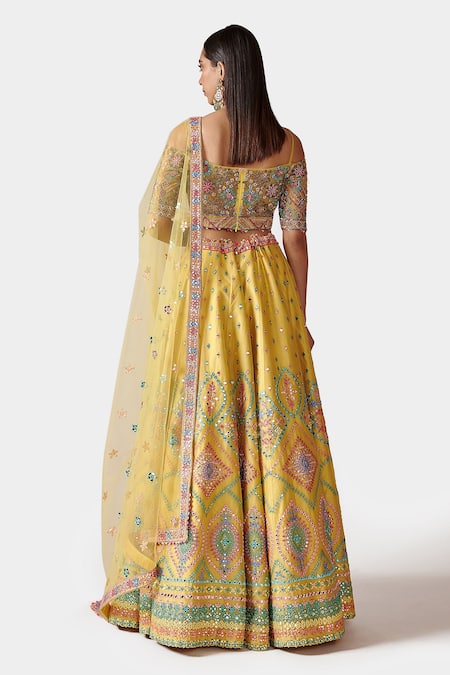 Swati Narula Humaida Mirror Work Lehenga Set 