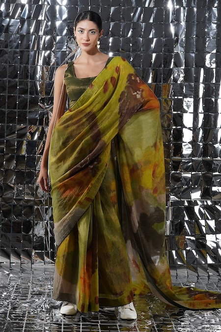 Traditional Beige and Brown color Art Silk, Silk, Tissue fabric Saree :  1640711