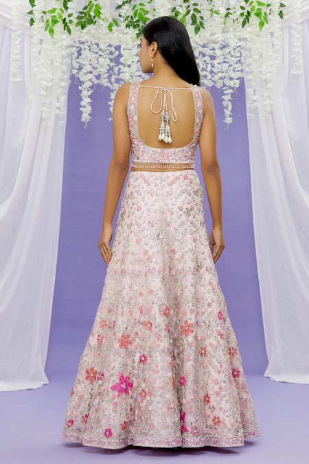 Sonal & Ekta Floral Embroidered Lehenga Set 