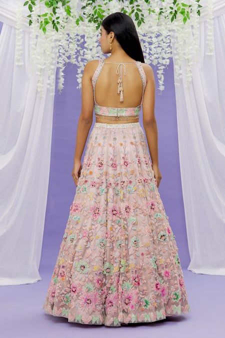 Sonal & Ekta Floral Embroidered Lehenga Set 