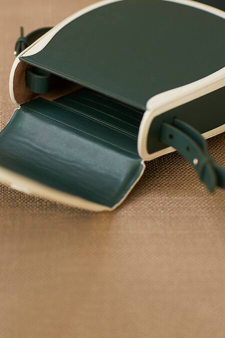 Ampm Green Izna Sling Bag at Aza Fashions Ampm_Green Izna Sling Bag_at_Aza_Fashions