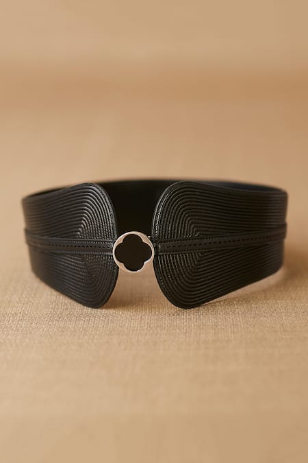 AMPM Black Ariana Corded Belt 