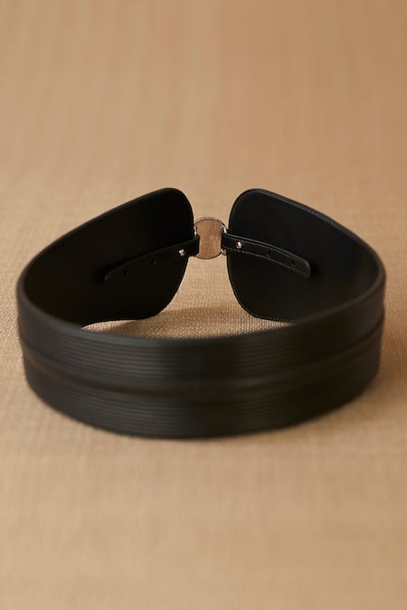 Shop Ampm Black Ariana Corded Belt at Aza Fashions Shop_Ampm_Black Ariana Corded Belt _at_Aza_Fashions