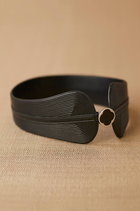 Buy Ampm Black Ariana Corded Belt Online at Aza Fashions Buy_Ampm_Black Ariana Corded Belt _Online_at_Aza_Fashions