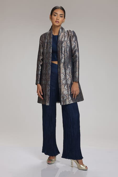 Chhaya Mehrotra Brocade Blazer & Pant Set 