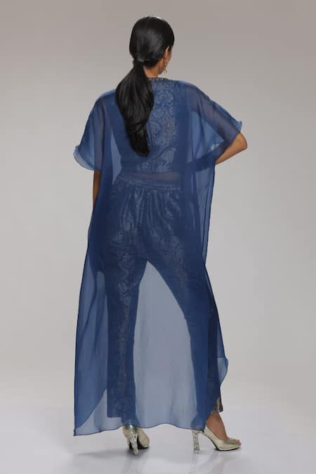 Chhaya Mehrotra Embellished Cape & Pant Set 