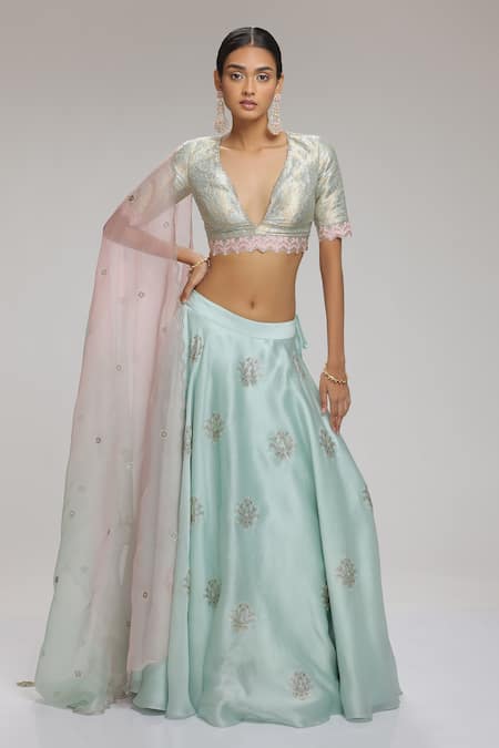 Chhaya Mehrotra Rhinestone Embellished Lehenga Set 