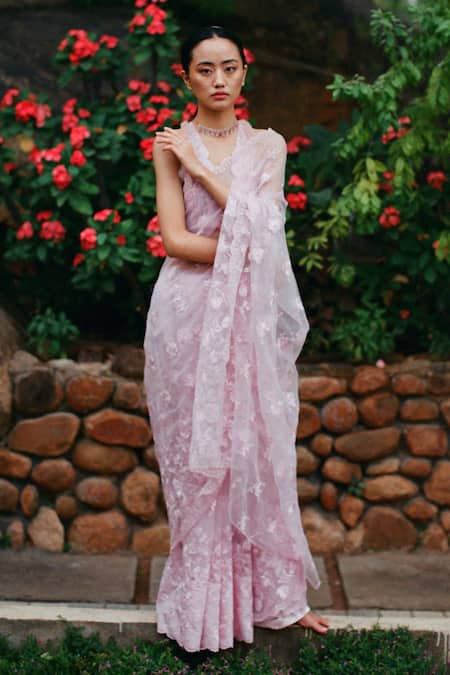 Archana Rao Floral Embroidered Saree 