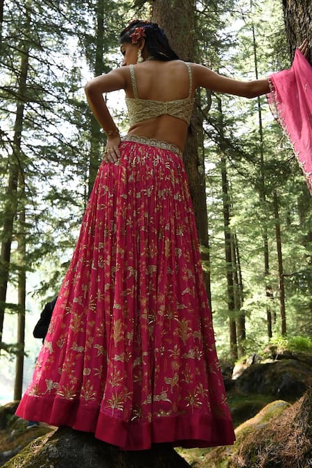 Paulmi And Harsh Jungle Print Lehenga Set 