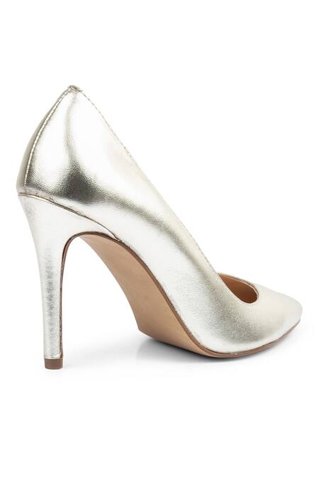 Vanilla Moon_Gold Janet Metallic Stilettos_at_Aza_Fashions