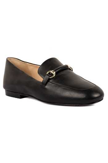 Shop_Vanilla Moon_Black Cara Stack Heel Loafers_Online_at_Aza_Fashions