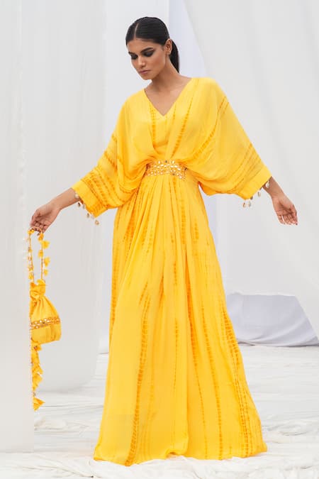 Yellow Crystal Arabic Abaya Kaftan Evening Dress With Sleeves Plus Size  Prom Gown For Dubai Middle East And Islamic Muslim Formal Events From  Bridalstore, $74.24 | DHgate.Com