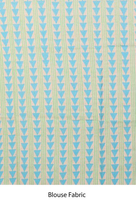 Anita Kanwal_Green Handloom Jute Geometric, Owl Printed Saree _at_Aza_Fashions