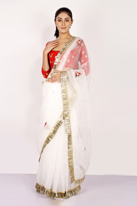 Anita Kanwal Butterfly Embroidered Saree 