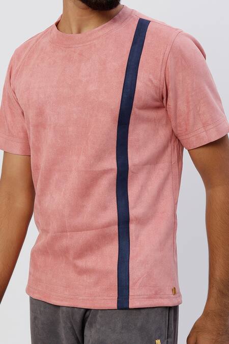 Emblaze_Pink Suede T-shirt _Online_at_Aza_Fashions
