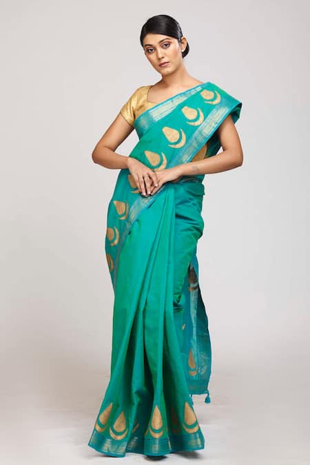 Anita Kanwal Hand Block Print Saree 