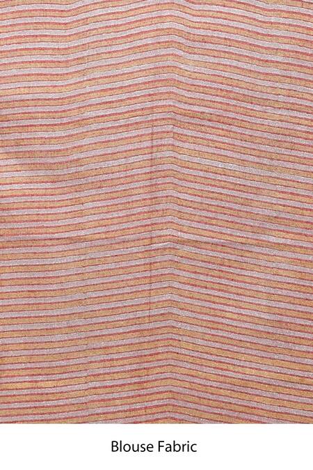 Shop_Anita Kanwal_Red Handloom Jute Polka Dot Print Saree _Online_at_Aza_Fashions