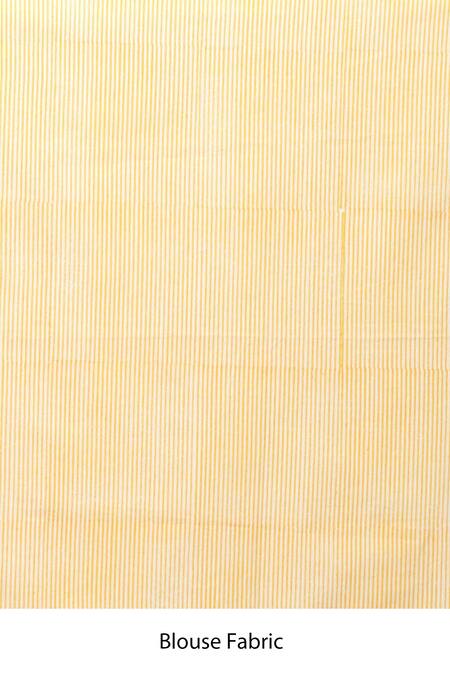 Shop_Anita Kanwal_Yellow Mulmul Cotton Printed Floral Saree _Online_at_Aza_Fashions