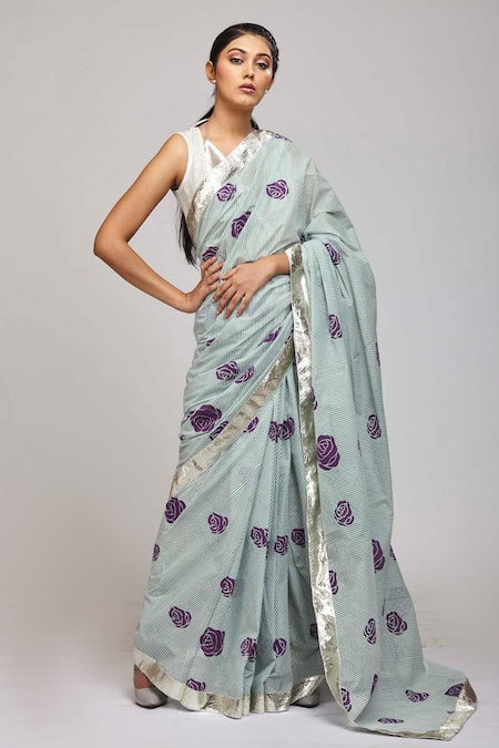 Anita Kanwal Floral Print Saree 