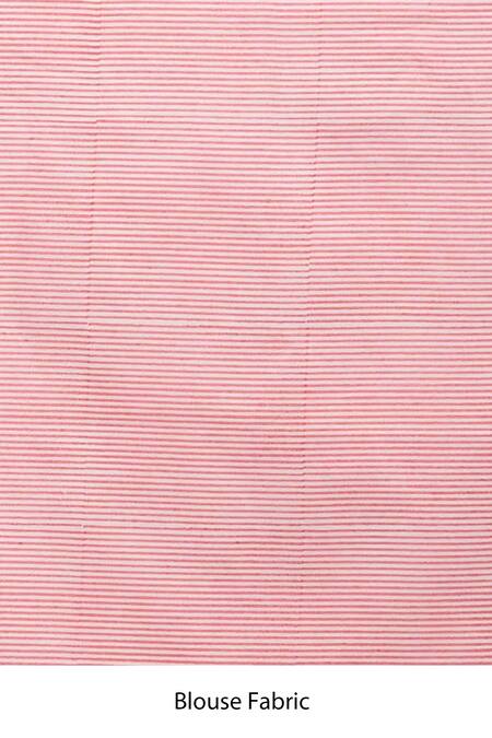 Shop_Anita Kanwal_Pink Mulmul Cotton Printed Floral Saree _Online_at_Aza_Fashions