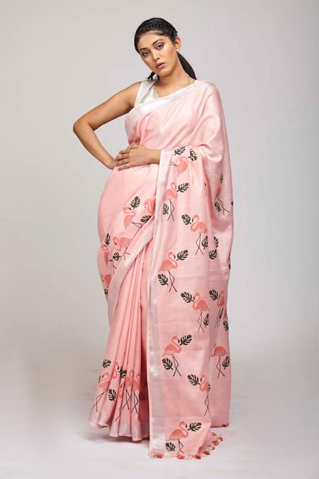 Anita Kanwal Flamingo Print Saree 