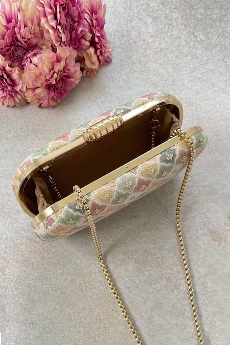 Amyra Aza Embroidered Capsule Clutch 
