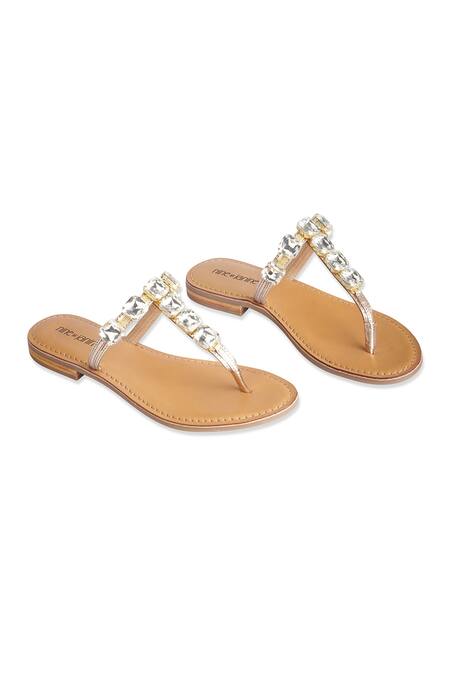 Nine By Janine Gold Embellished Aurora Metallic Flats Online at Aza Fashions Nine By Janine_Gold Embellished Aurora Metallic Flats _Online_at_Aza_Fashions