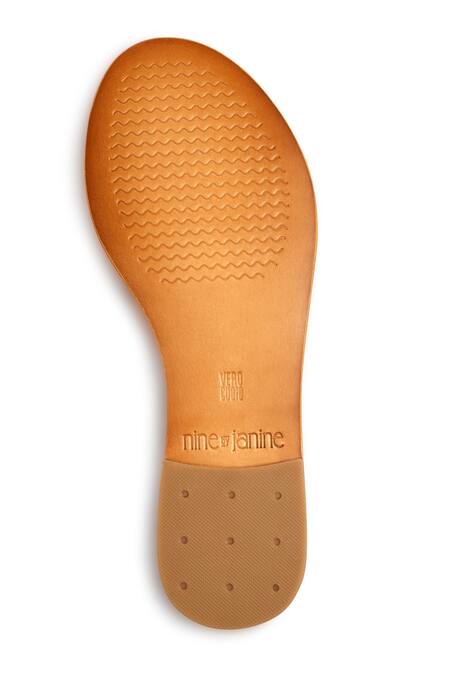 Shop Nine By Janine Black Embellished Elsa Interwoven Round Toe Flats Online at Aza Fashions Shop_Nine By Janine_Black Embellished Elsa Interwoven Round Toe Flats _Online_at_Aza_Fashions