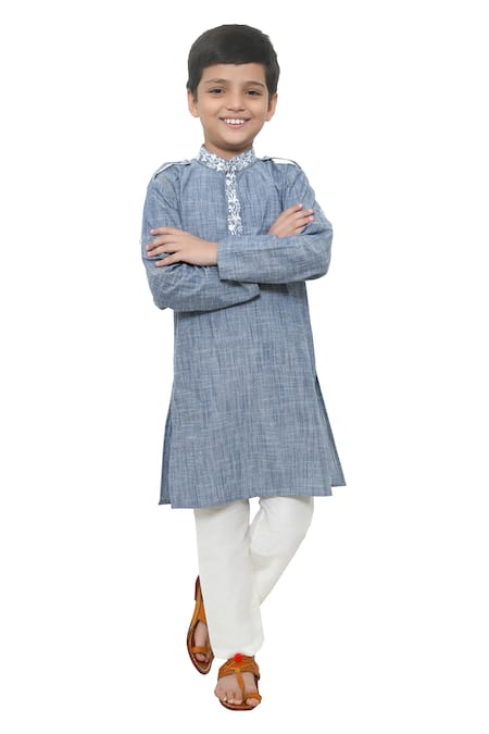 APRICOTKIDS Floral Embroidered Kurta & Pant Set 