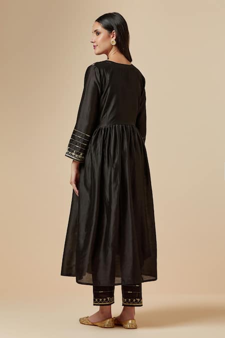 Anantaa By Roohi Silk Chanderi Gathered Kurta