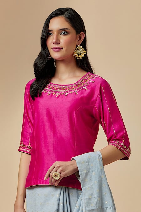 Anantaa by Roohi Silk Chanderi Blouse 