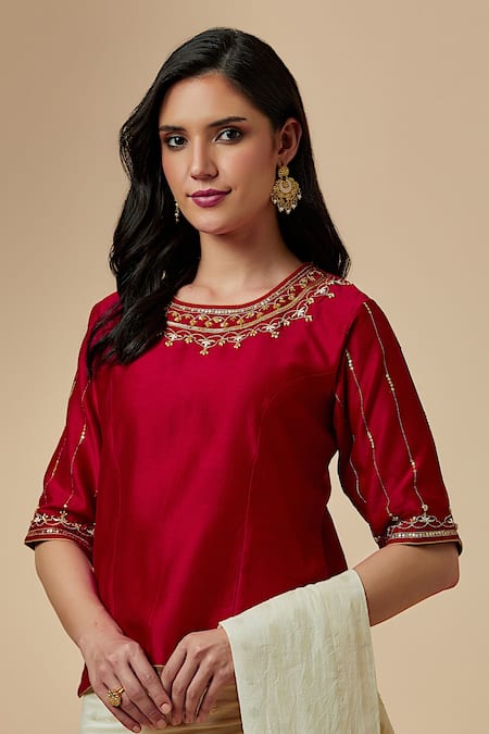 Anantaa by Roohi Silk Chanderi Blouse 