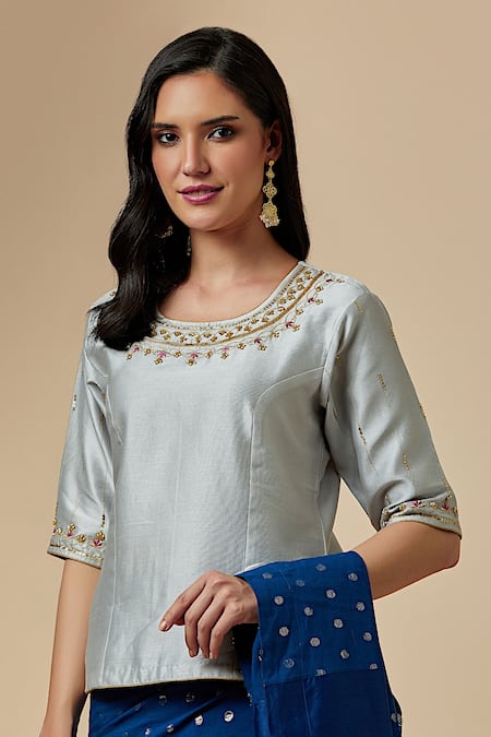 Anantaa by Roohi Silk Chanderi Blouse 