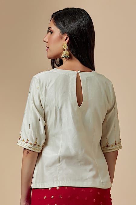 Anantaa By Roohi Silk Chanderi Blouse 