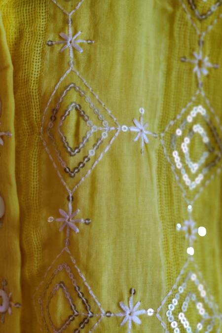 Little Secrets_Pink Chanderi, Organza Sequins, Embroidery Lehenga And Top Set _at_Aza_Fashions