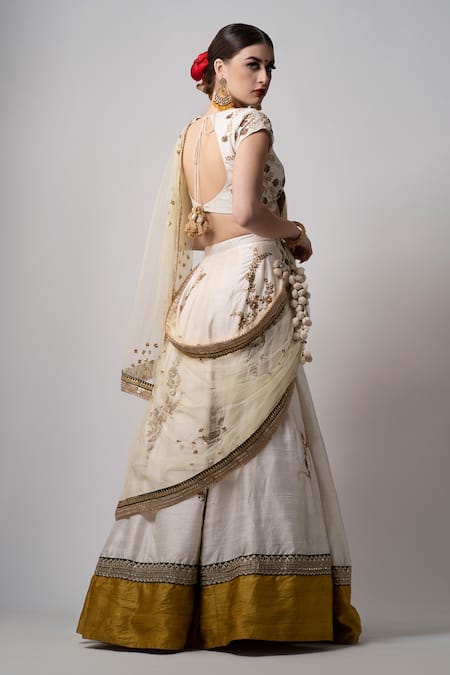 Joy Mitra Silk Embroidered Bridal Lehenga Set 