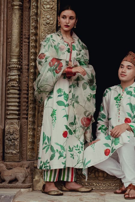 Label Earthen Ramri Floral Print Kurta Set 