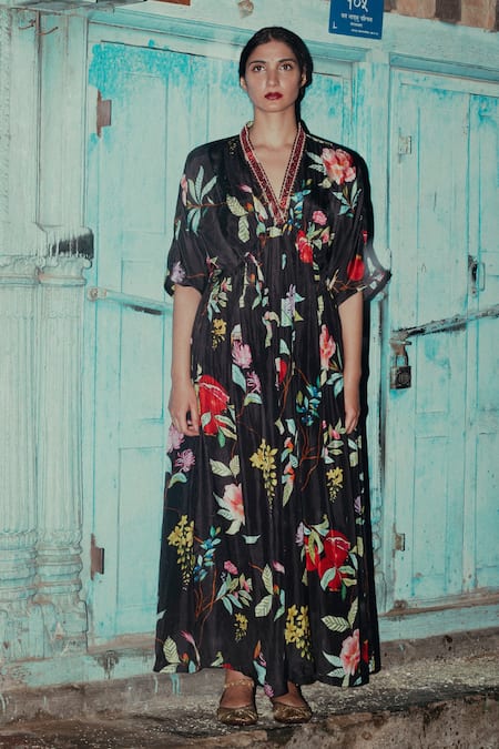 Label Earthen Surmai Printed Kaftan 